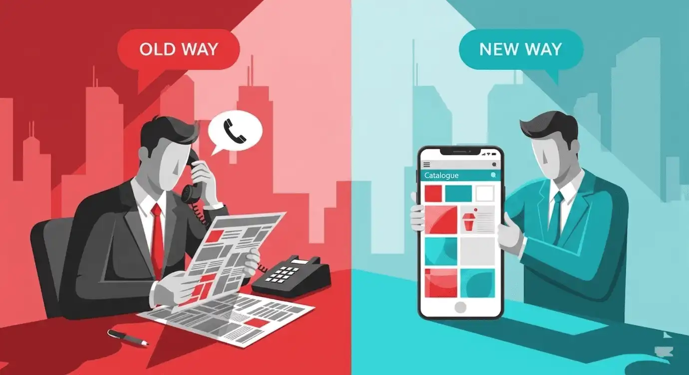 Indian B2B supplier using digital catalogue